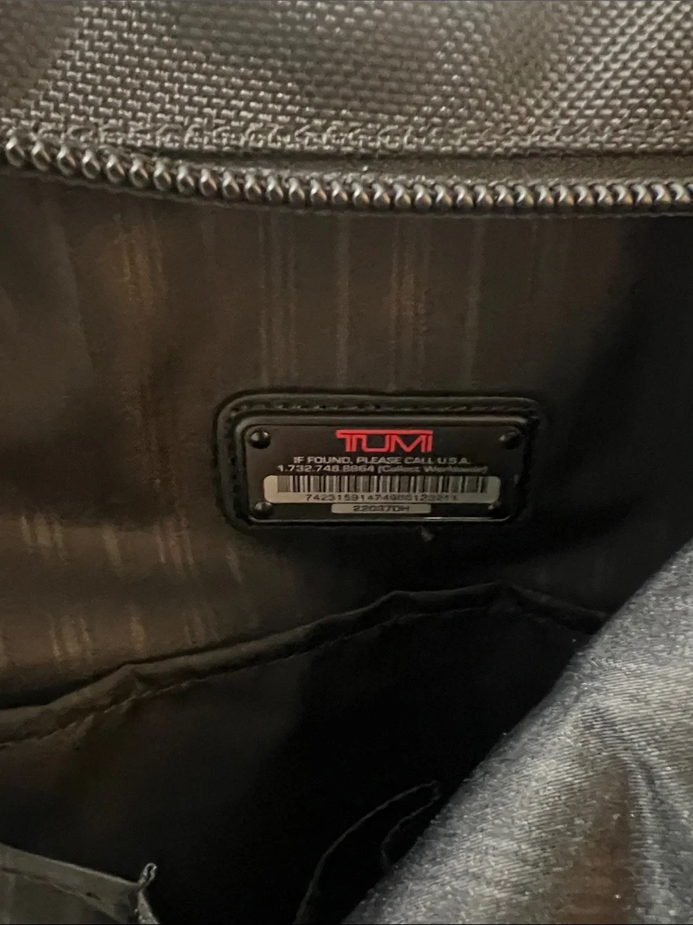TUMI ‘Alpha’ Black Nylon Carry-On Garment Bag - 22033DH